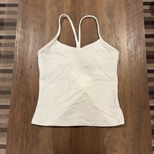 Lululemon Athletica flow y White Tank Top size 4